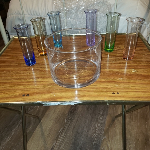 Set of 6+Shot Glasses Multicolored New - Picture 6 of 11